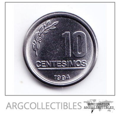 Uruguay Moneda 10 Centesimos Acero 1994 Km-102 Unc