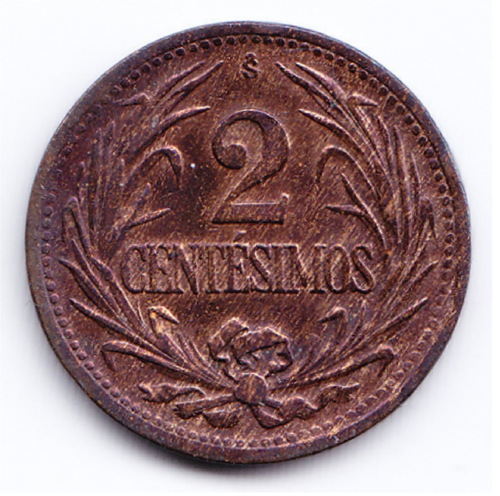 Uruguay Moneda 2 Centesimos Cobre 1944 Km-20a Au - Imagen 2