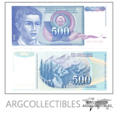 Yugoslavia Billete 500 Dinara Año 1990 P-106 Condicion Xf