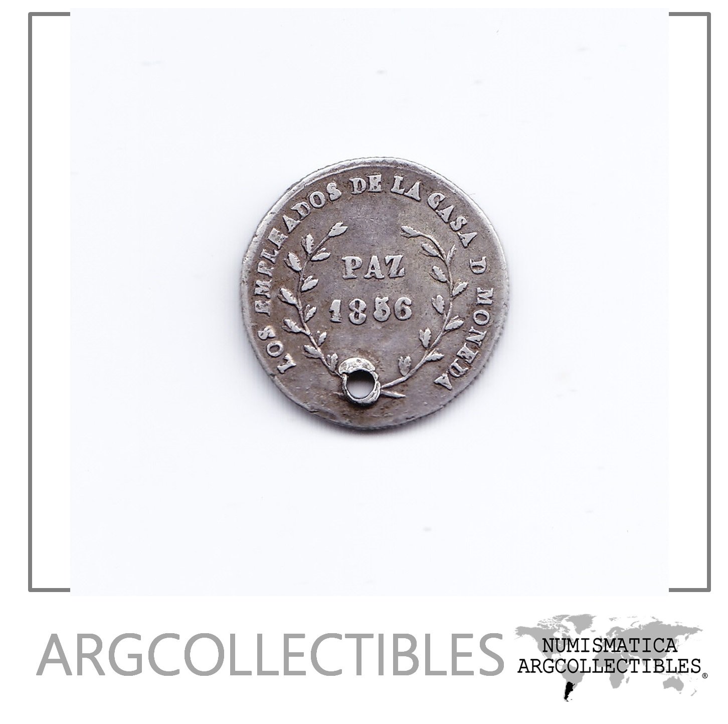 Bolivia Moneda Proclamacion 1 Sol Plata 1856