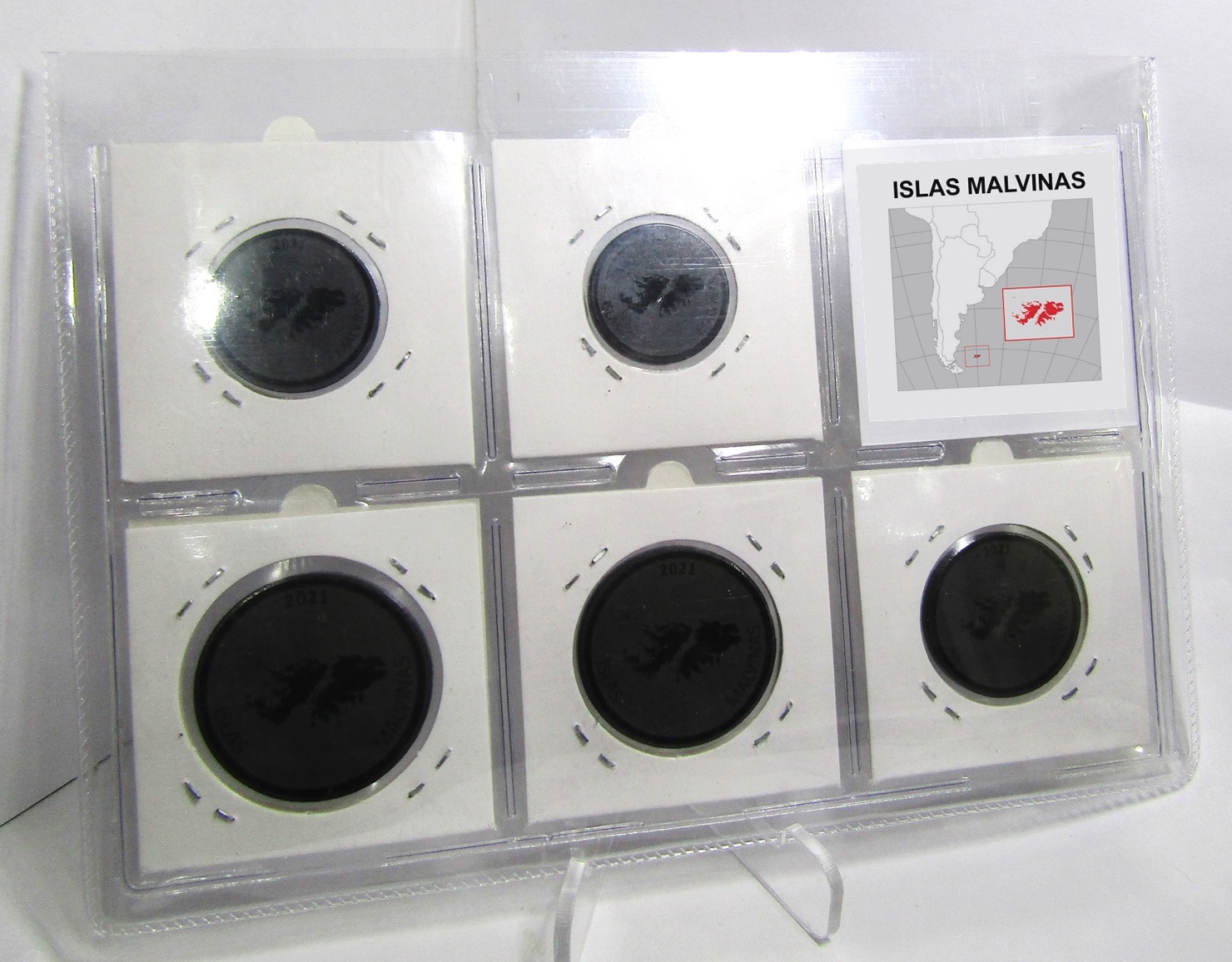 Argentina Nuevo Set de 5 Monedas 2021 Animales de Islas Malvinas UNC - Imagen 6