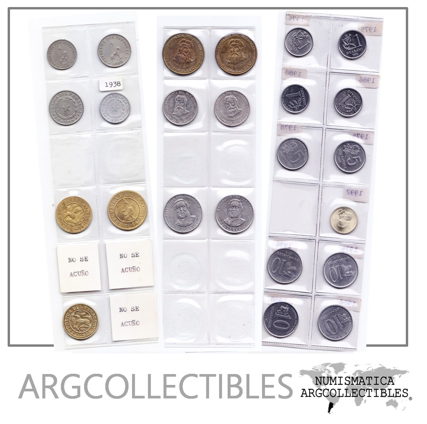 Paraguay Coleccion de 84 Monedas Diferentes 1900 - 2014 VF / UNC