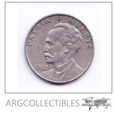 Cuba Moneda 20 Centavos Niquel 1968 Km-31 Au