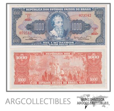 Brasil Billete 1.000 Cruzeiros 1962 P-173b XF+