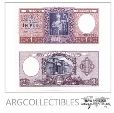 Argentina Billete 1 Peso 1956 P-263b/BOT-1918 AU (Serie D)
