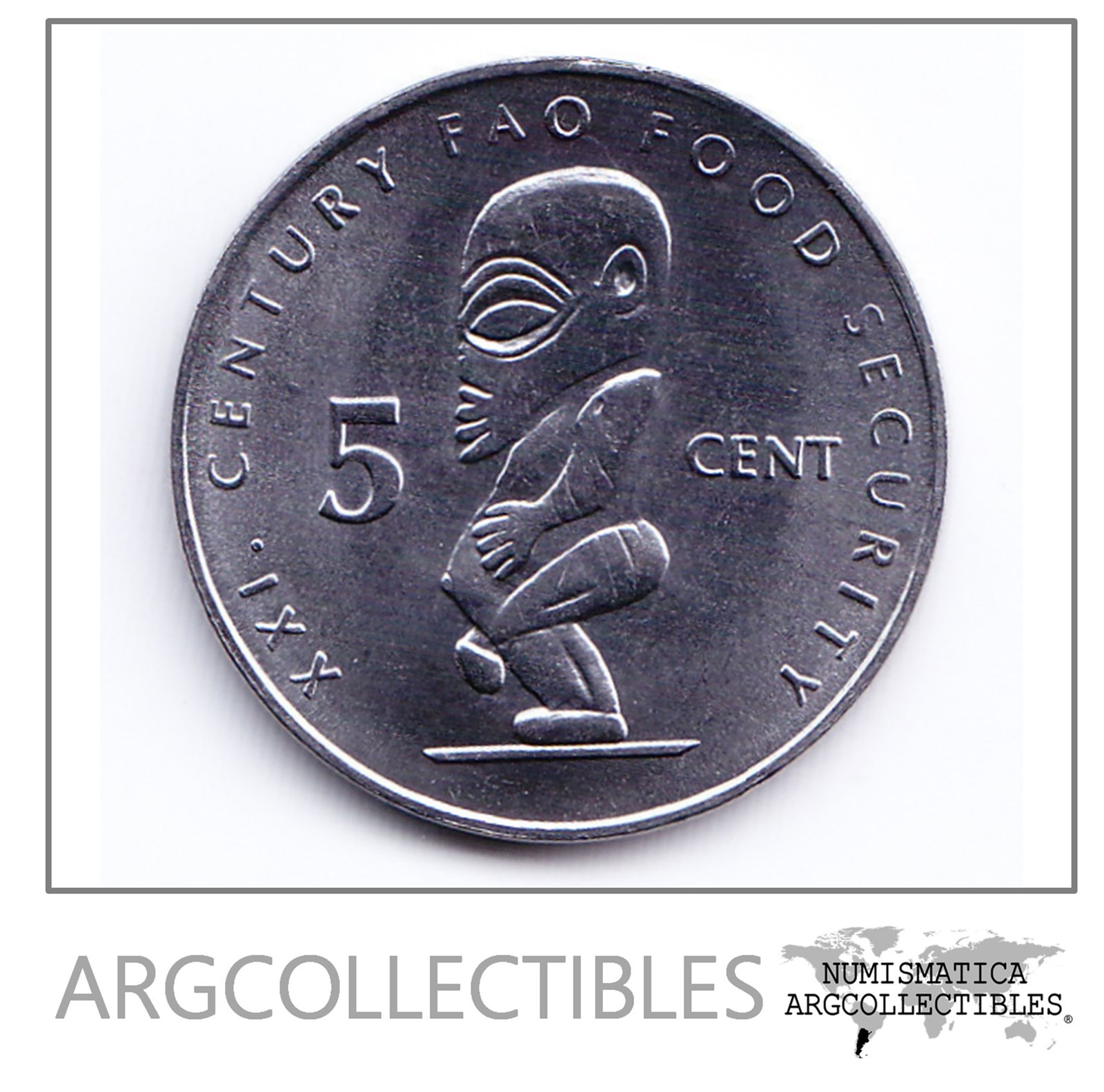 Islas Cook Moneda Fao Seguridad Alimentaria 5 Centavos 2000