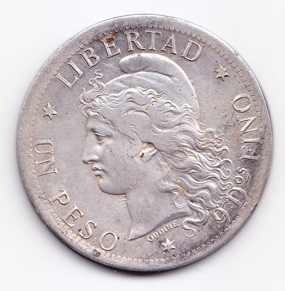Argentina Moneda de Plata 1 Peso 1880 Patacon Ensayo PN-20 CJ-33 - Imagen 2