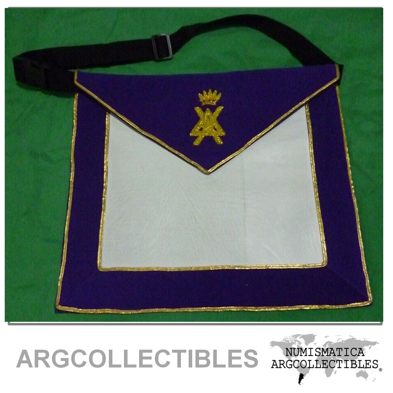 Mason Ornamenta Delantal (Apron) + Collar Purpura y Blanco