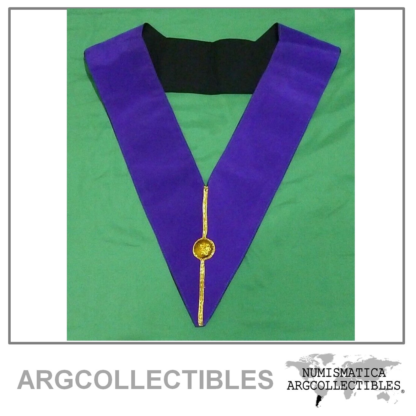 Mason Ornamenta Delantal (Apron) + Collar Purpura y Blanco - Imagen 3