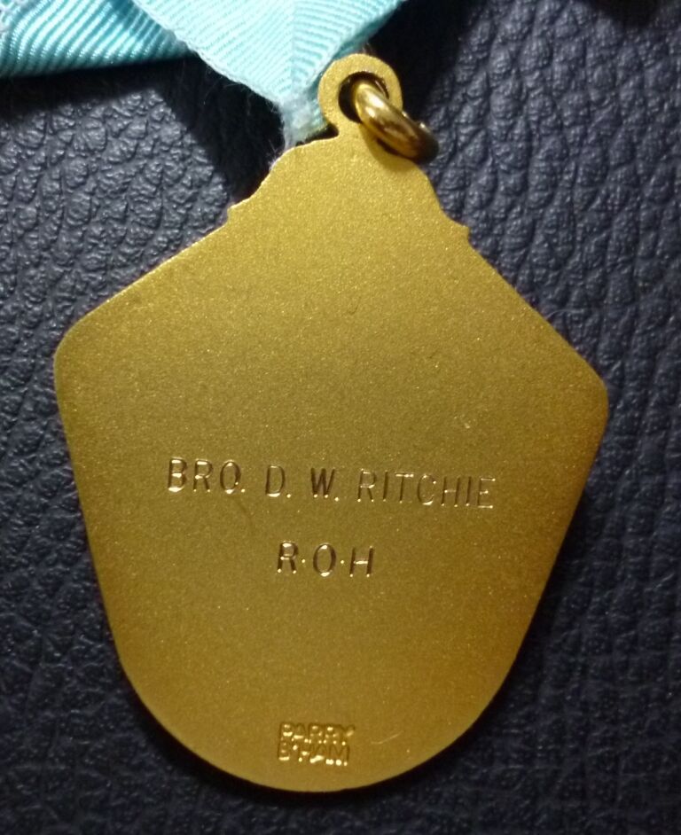 Inglaterra Medalla Masonica Northamptonshire 134 - R.O.H. 1995 (Presidente) - Imagen 3