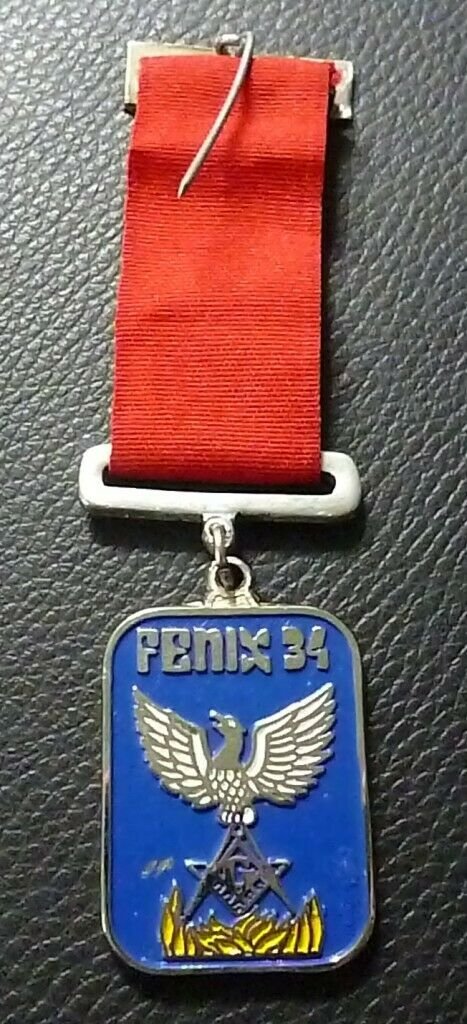 PERU Medalla Masonica Logia Fenix 34 (IX Aniversario) - Imagen 2
