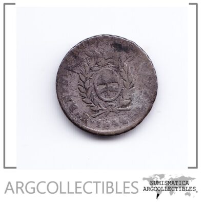 Argentina Moneda 1/2 Real Plata 875, La Rioja - Rosas 1844 KM-18 / CJ-67.1.2 VF-