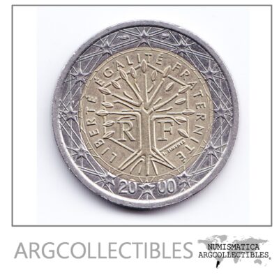 Francia Moneda 2 Euros Bimetalica Año 2000 Condicion Au