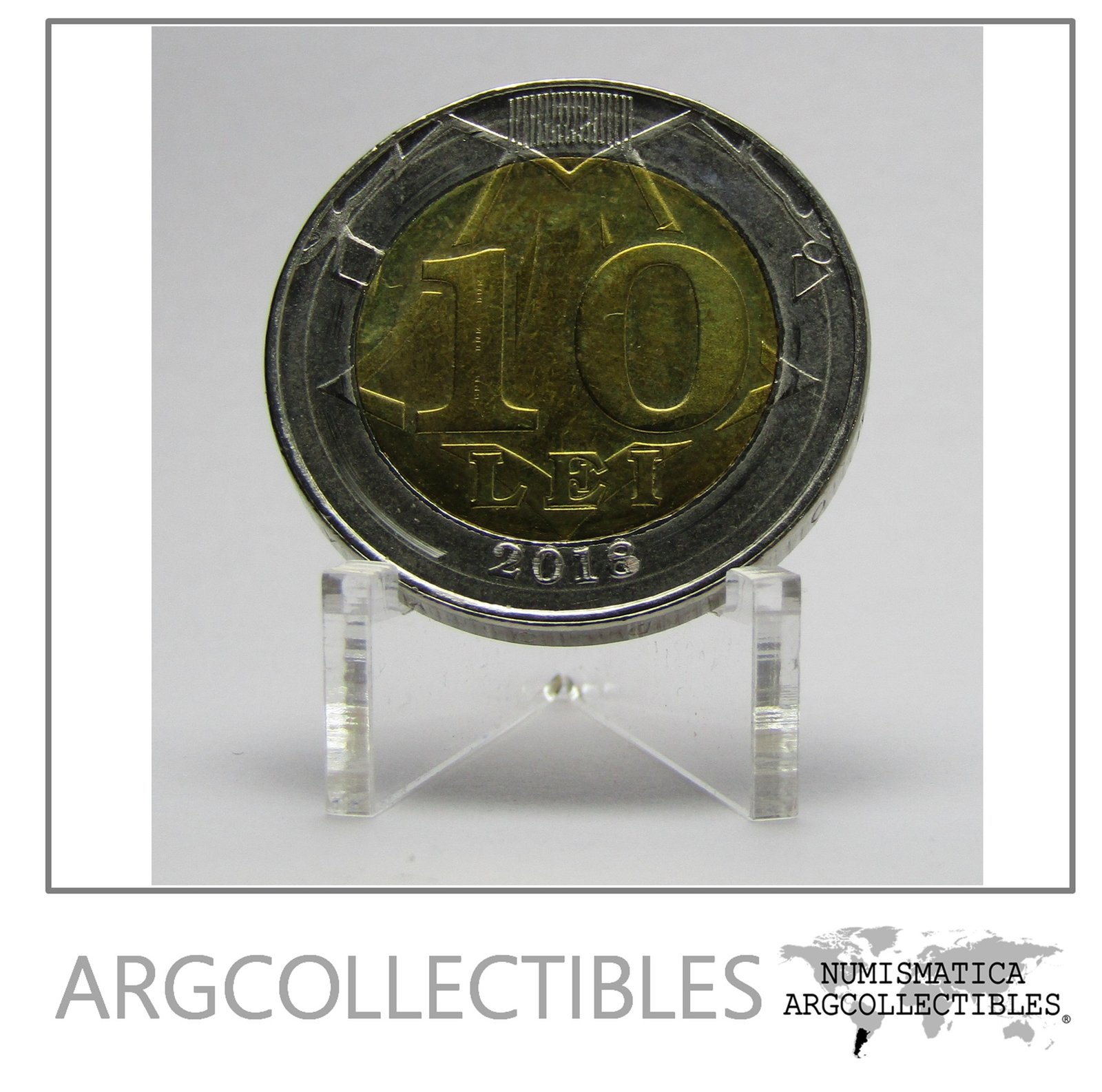 Moldavia Moneda 10 Lei Bimetalica 2018 KM-UC-4 Unc