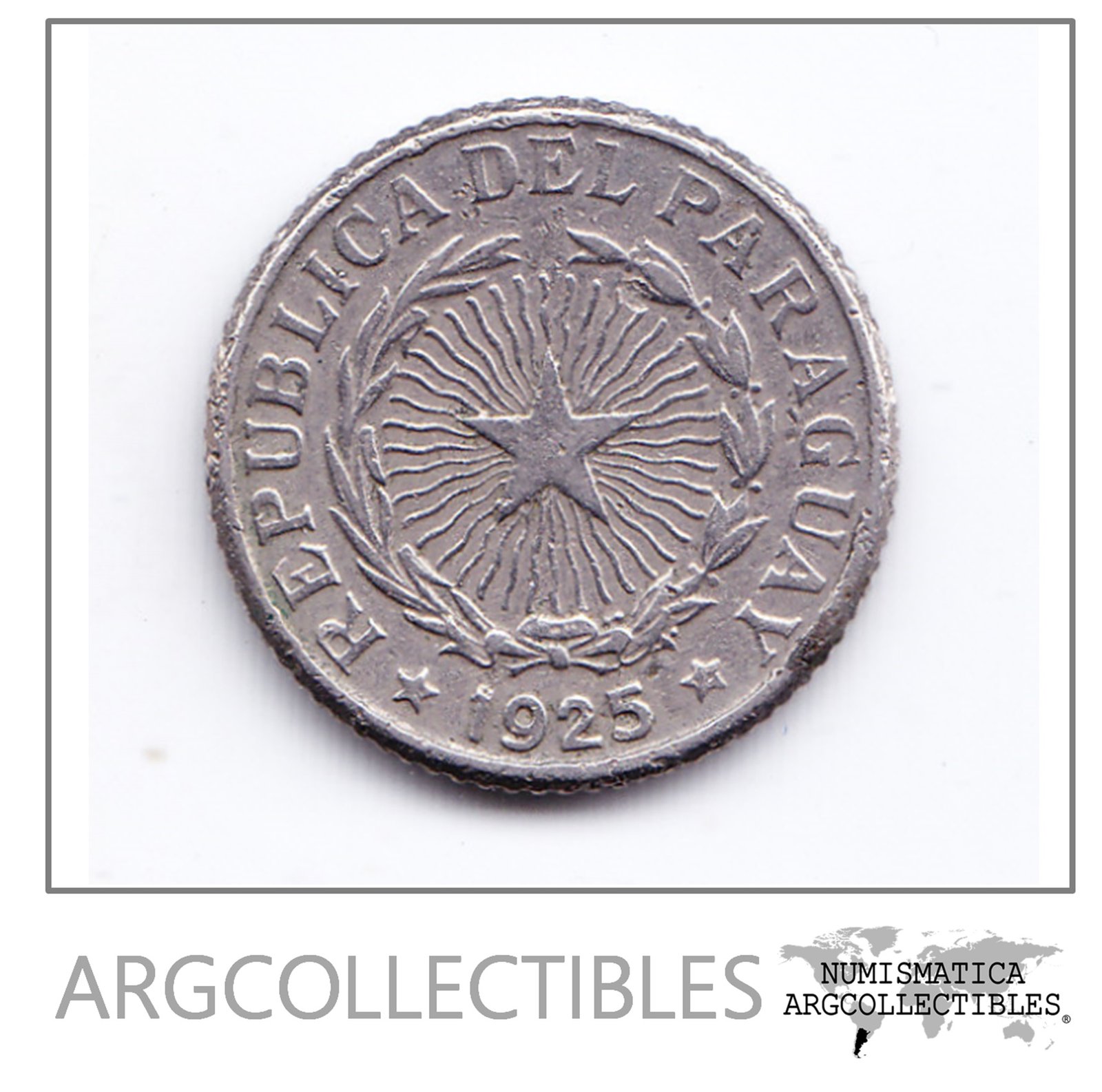 Paraguay Moneda 1 Peso Niquel Año 1925 Km-13 Condicion Vf+