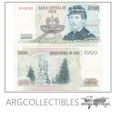 Chile Billete 1.000 Pesos Año 2000 P-154F Replacement Vf