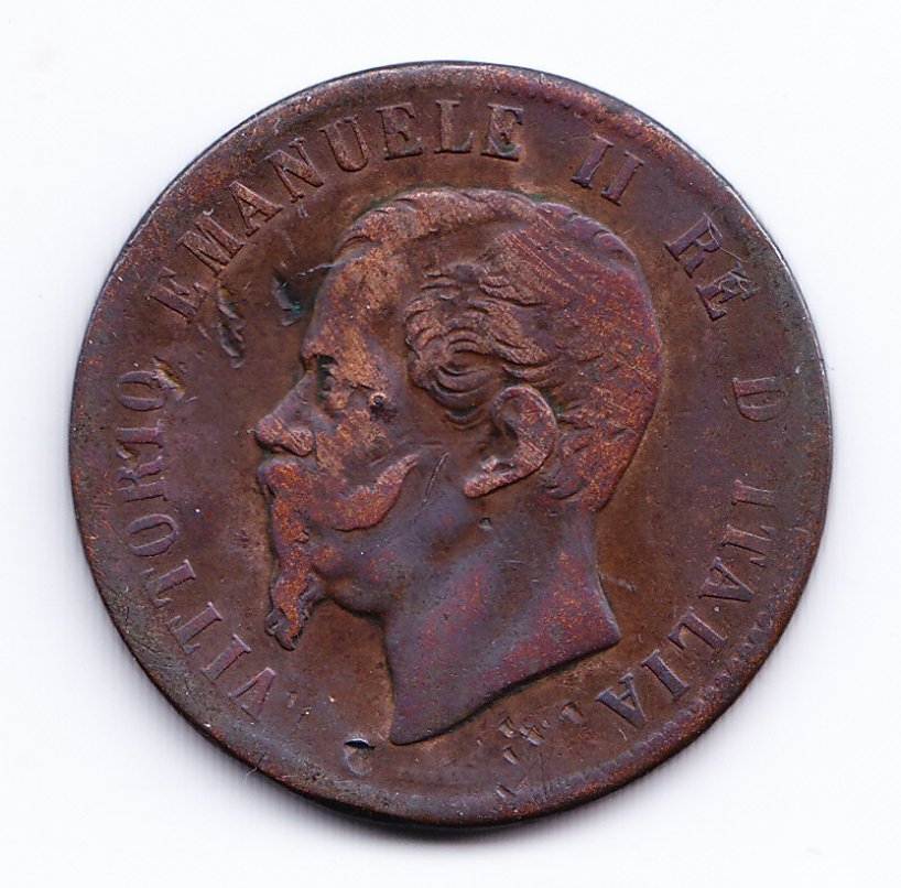 Italia Moneda 10 Centesimos Cobre Año 1863 Km-11.2 Vf - Imagen 2