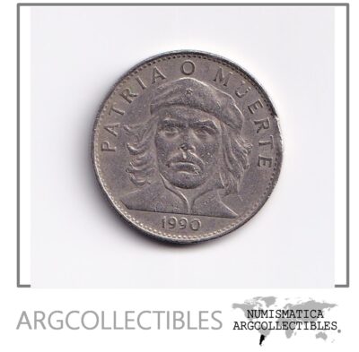Cuba Moneda 3 Pesos Niquel 1990 Che Guevara Km-346 Vf+