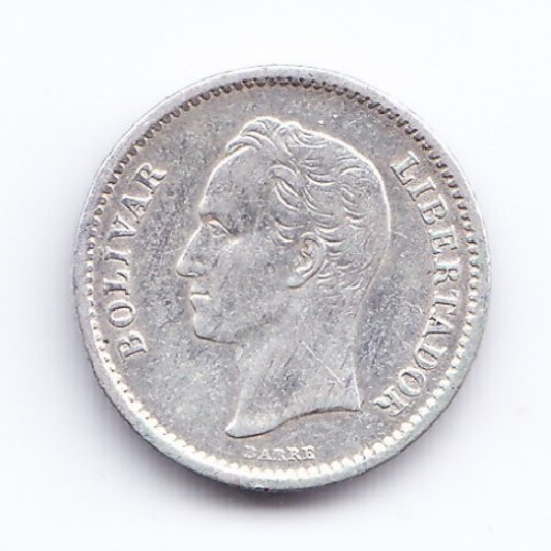 Venezuela Moneda 25 Centimos Plata 1948 Km-20 Condicion Xf+ - Imagen 2