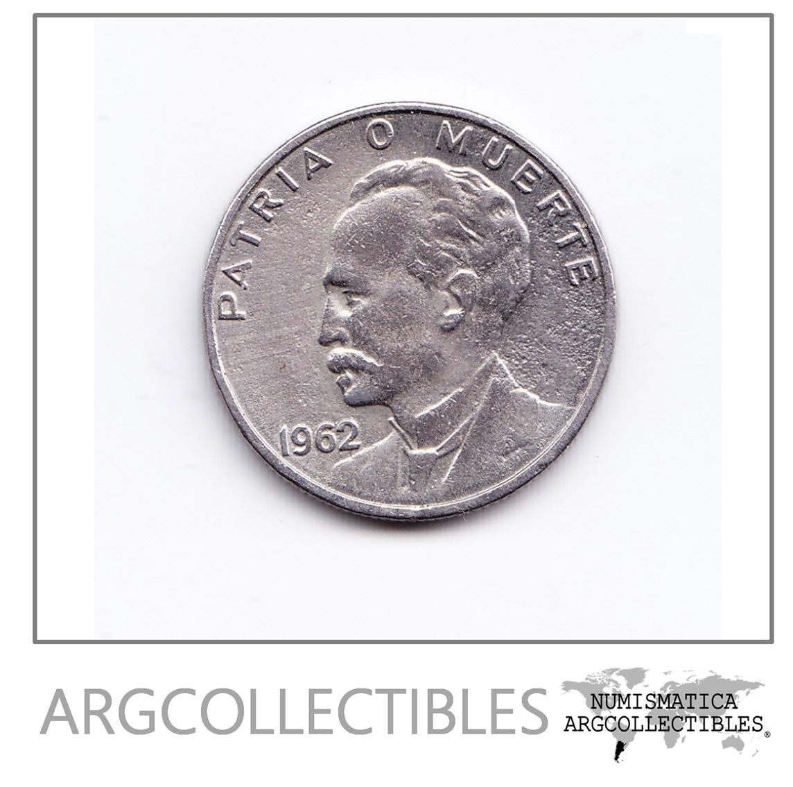 Cuba Moneda 20 Centavos Niquel 1962 Jose Marti Km-31 Vf