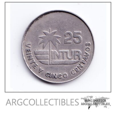 Cuba Moneda 25 Centavos Niquel 1981 Intur Km-418.1 Unc