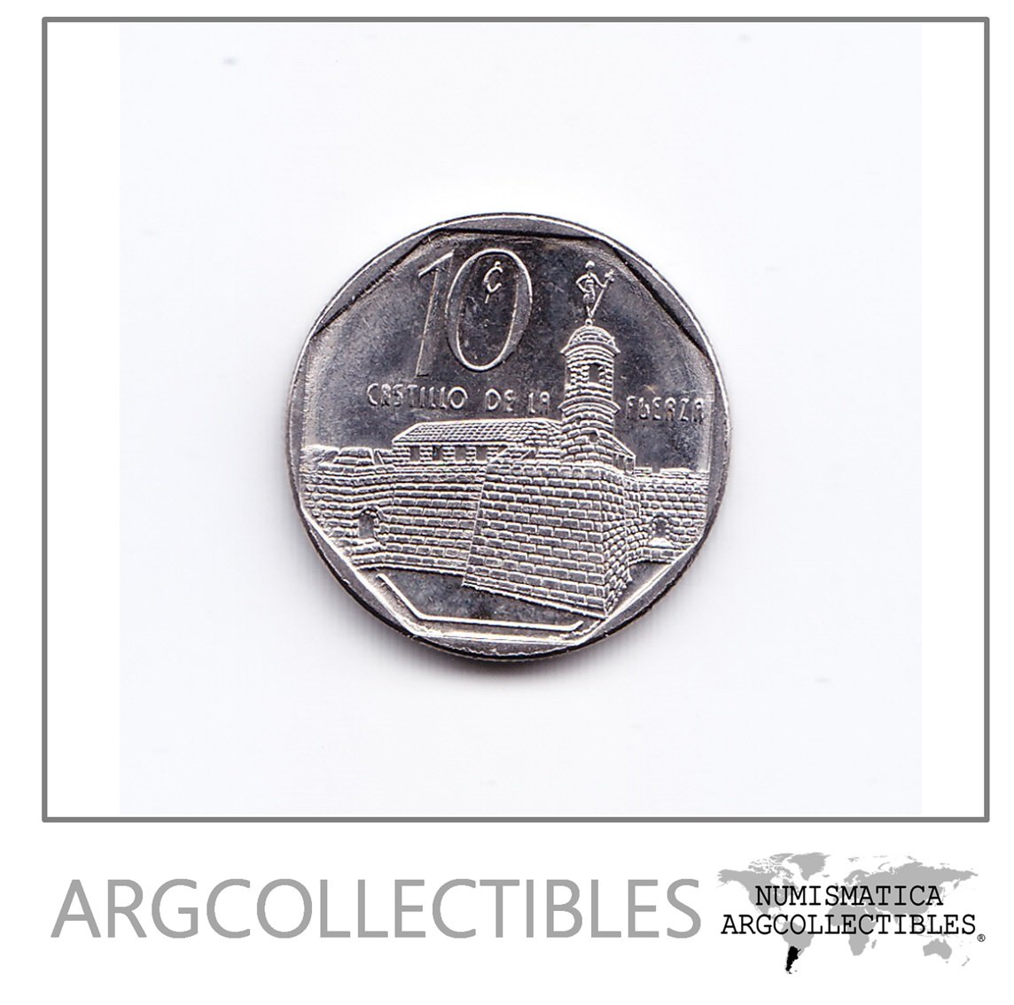 Cuba Moneda 10 Centavos Acero 2000 Cuc Km-576.2 Au