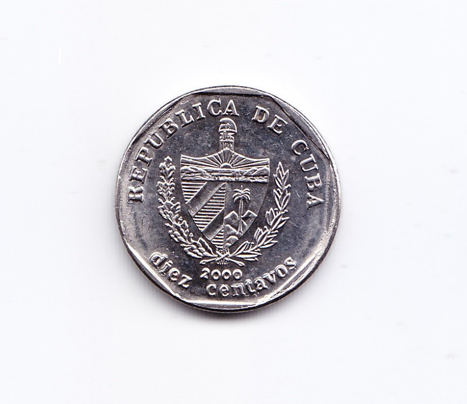 Cuba Moneda 10 Centavos Acero 2000 Cuc Km-576.2 Au - Imagen 2
