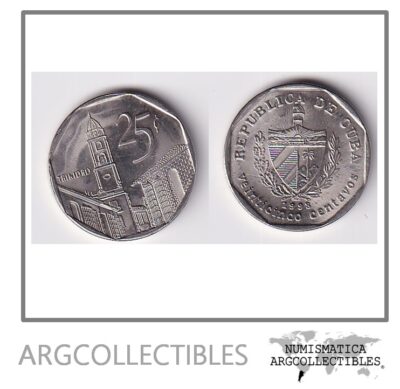 Cuba Moneda 25 Centavos Acero 1998 Cuc Km-577.1 Au
