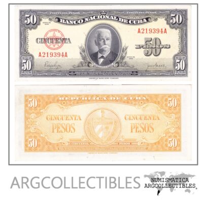 Cuba Billete 50 Pesos Año 1950 P-81a Xf
