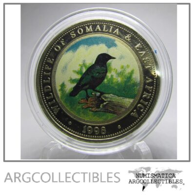 Somalia Moneda 25 Shillings 1998 Niquel Pajaro Color KM-60 UNC