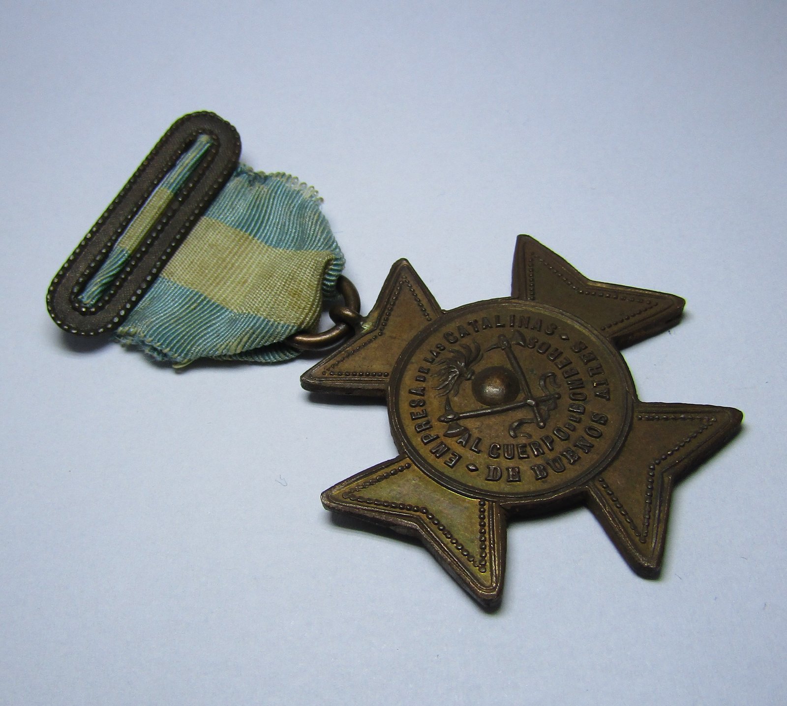 Argentina 1889 Medalla Condecoración Al Cuerpo de Bomberos BsAs - Imagen 3