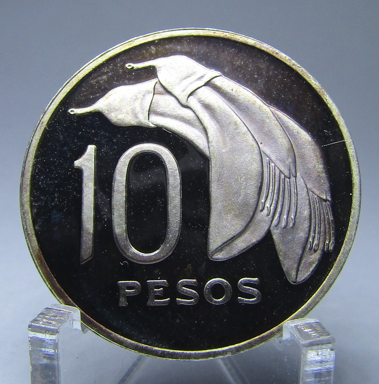 Uruguay Set de 3 Moneda 1, 5, 10 Pesos 1969 Ensayos en Plata 900, PN-87, 89, 91 Proof - Imagen 2