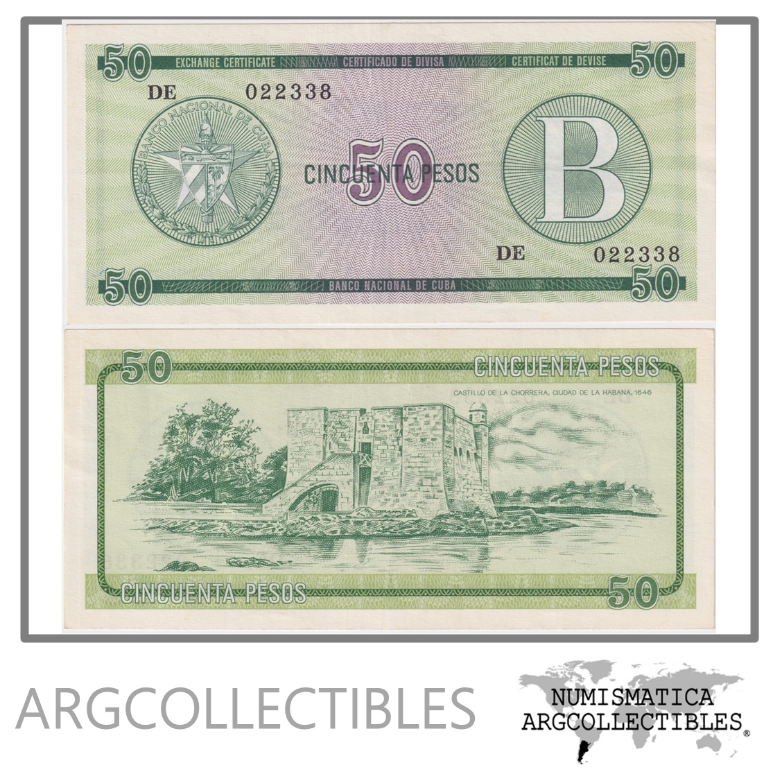 Cuba Billete 50 Pesos Año 1985 P-fx10 Au