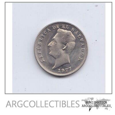 El Salvador Moneda 10 Centavos Cobre Niquel 1977 Km-150a Unc