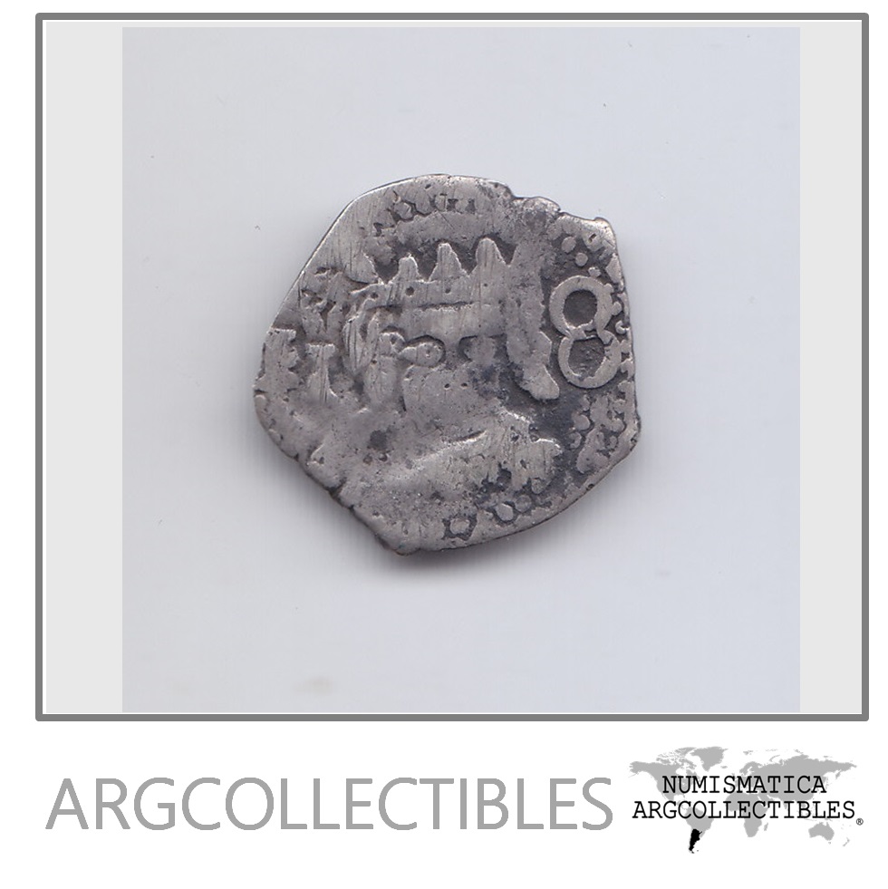 España Valencia Moneda 1/2 Real 1681 / 82 ? Plata Carlos II KM-45