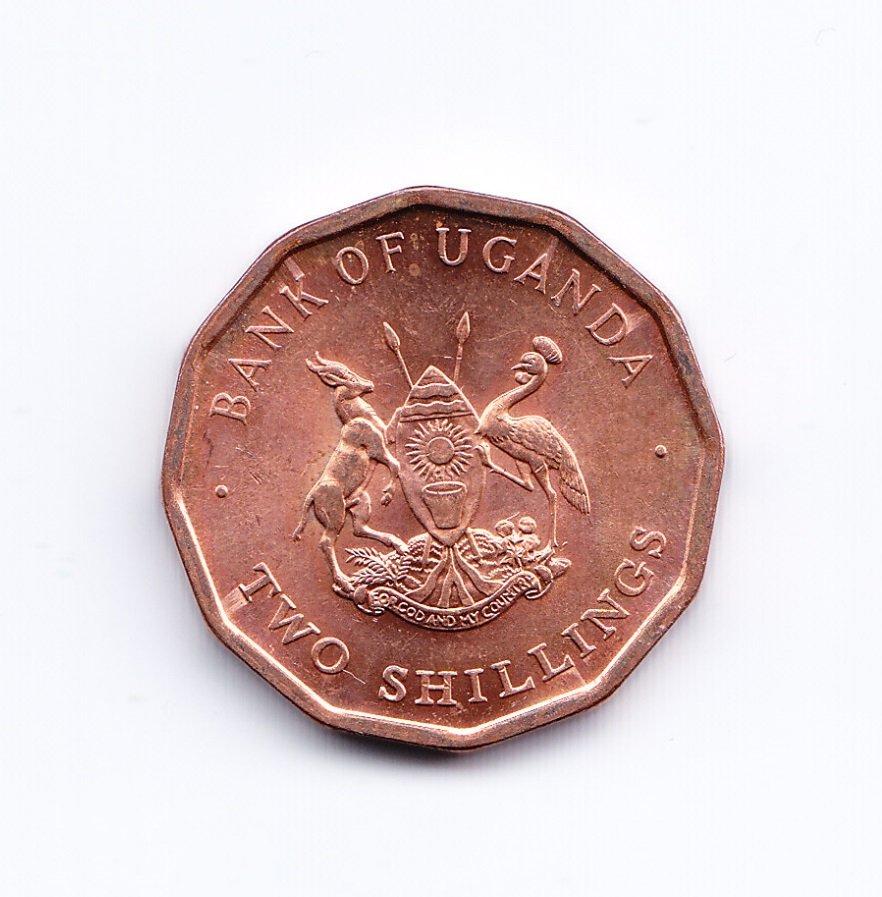 Uganda Moneda 2 Centavos Acero Baño Cobre 1987 Km-28 Unc - Imagen 2