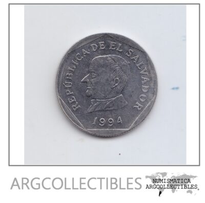 El Salvador Moneda 25 Centavos Acero 1994 Km-157b Unc