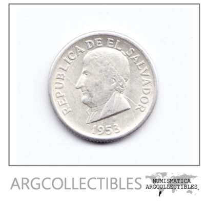 El Salvador Moneda 50 Centavos Plata 900 Año 1953 Km-138 Au
