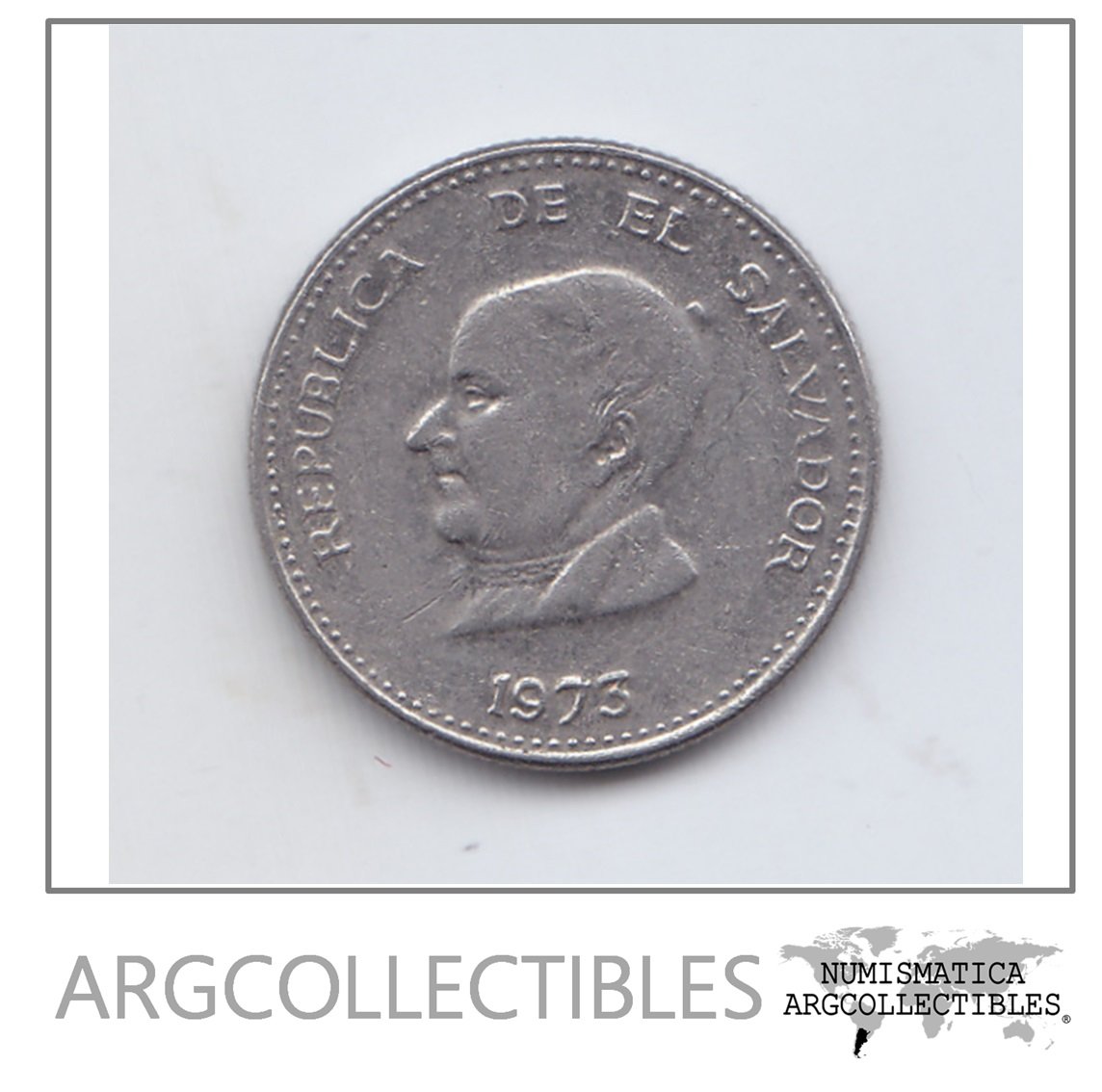 El Salvador Moneda 25 Centavos Niquel 1973 Km-139 Xf