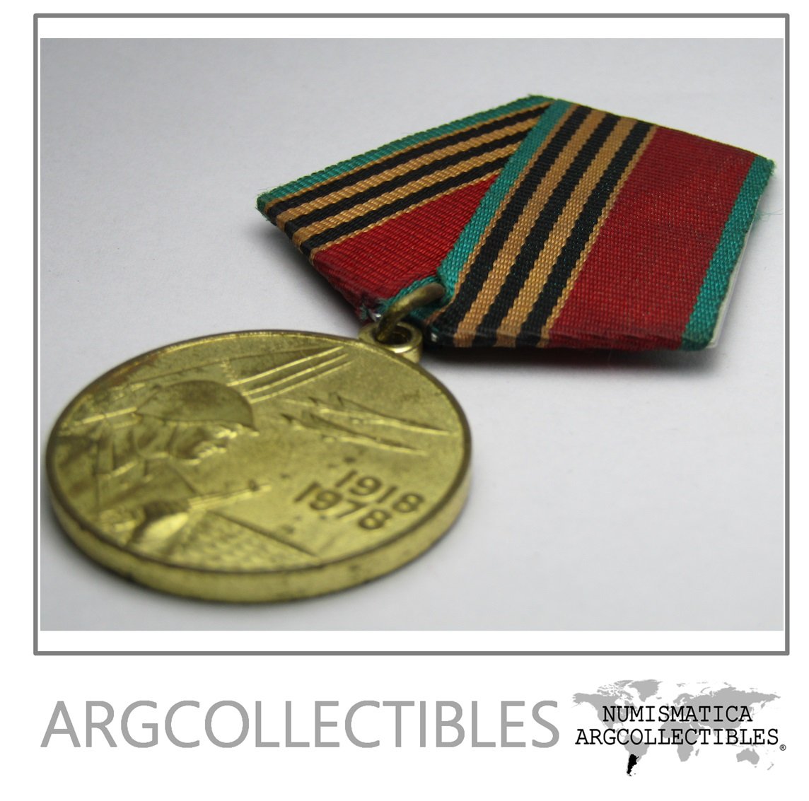 Rusia 1978 Medalla Condecoracion 60 Aniversario Victoria WWI