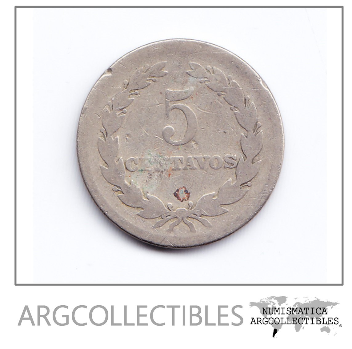 El Salvador Moneda 5 Centavos Niquel Año 1944 Km-134a F- - Imagen 2