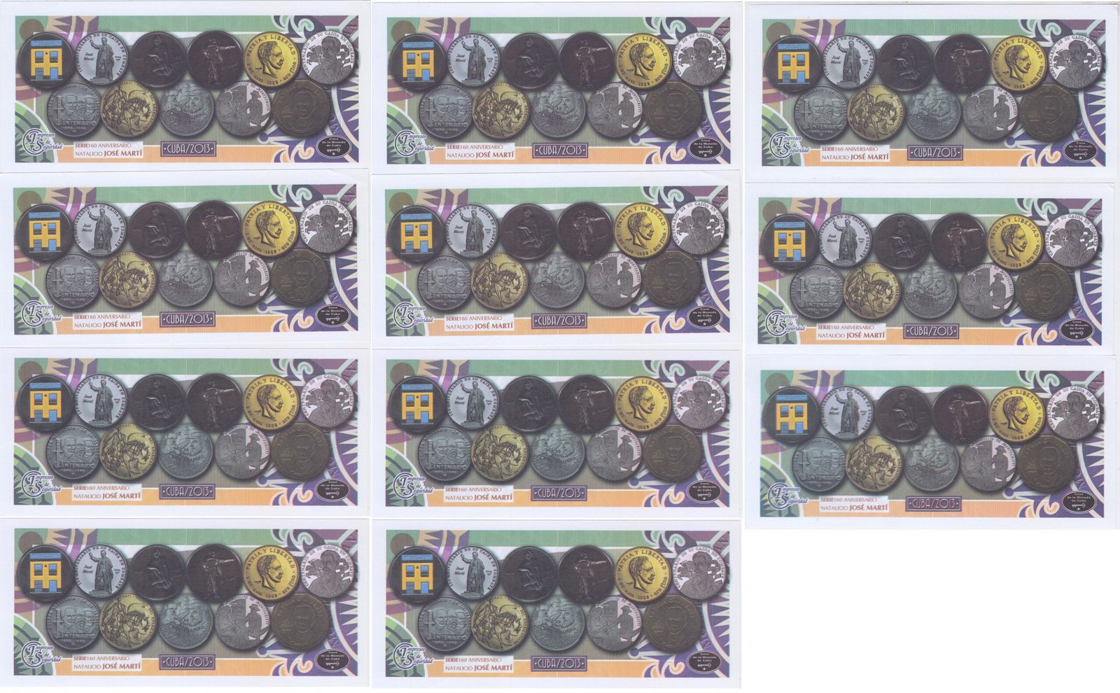 Cuba Set 11 Billetes Año 2013 Aniversario Natalicio Jose Marti Unc - Imagen 3