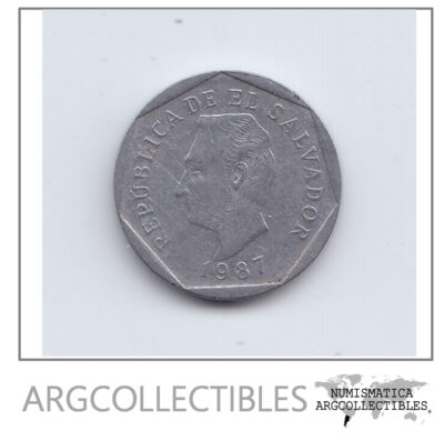 El Salvador Moneda 5 Centavos Acero 1987 Km-154 Vf+