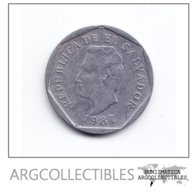 El Salvador Moneda 10 Centavos Acero 1987 Km-155 Xf