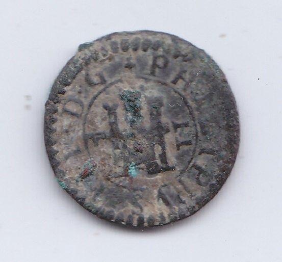 España Moneda 2 Maravedis 1605 Cobre KM-10 - Imagen 2