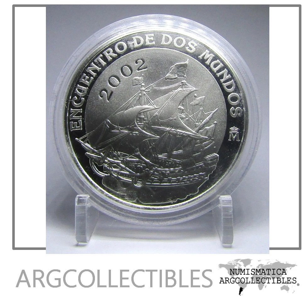 España 10 Euros 2002 Proof Km#1089 Ibero Series V Barcos