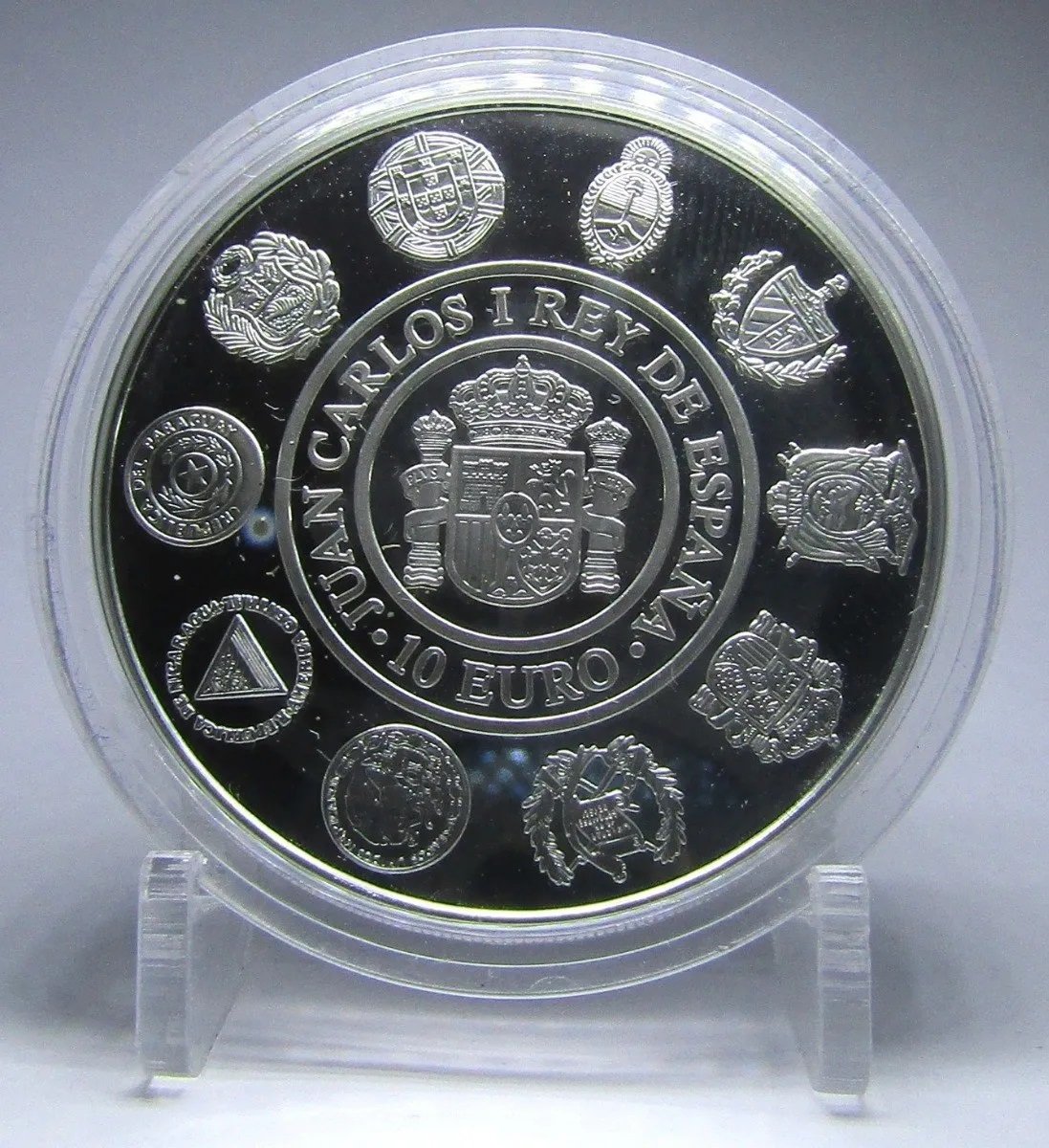 España 10 Euros 2002 Proof Km#1089 Ibero Series V Barcos - Imagen 2