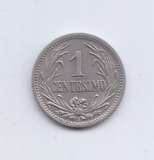 Uruguay Moneda 1 Centesimo Cobre Niquel 1909 A Km-19 Au - Imagen 2