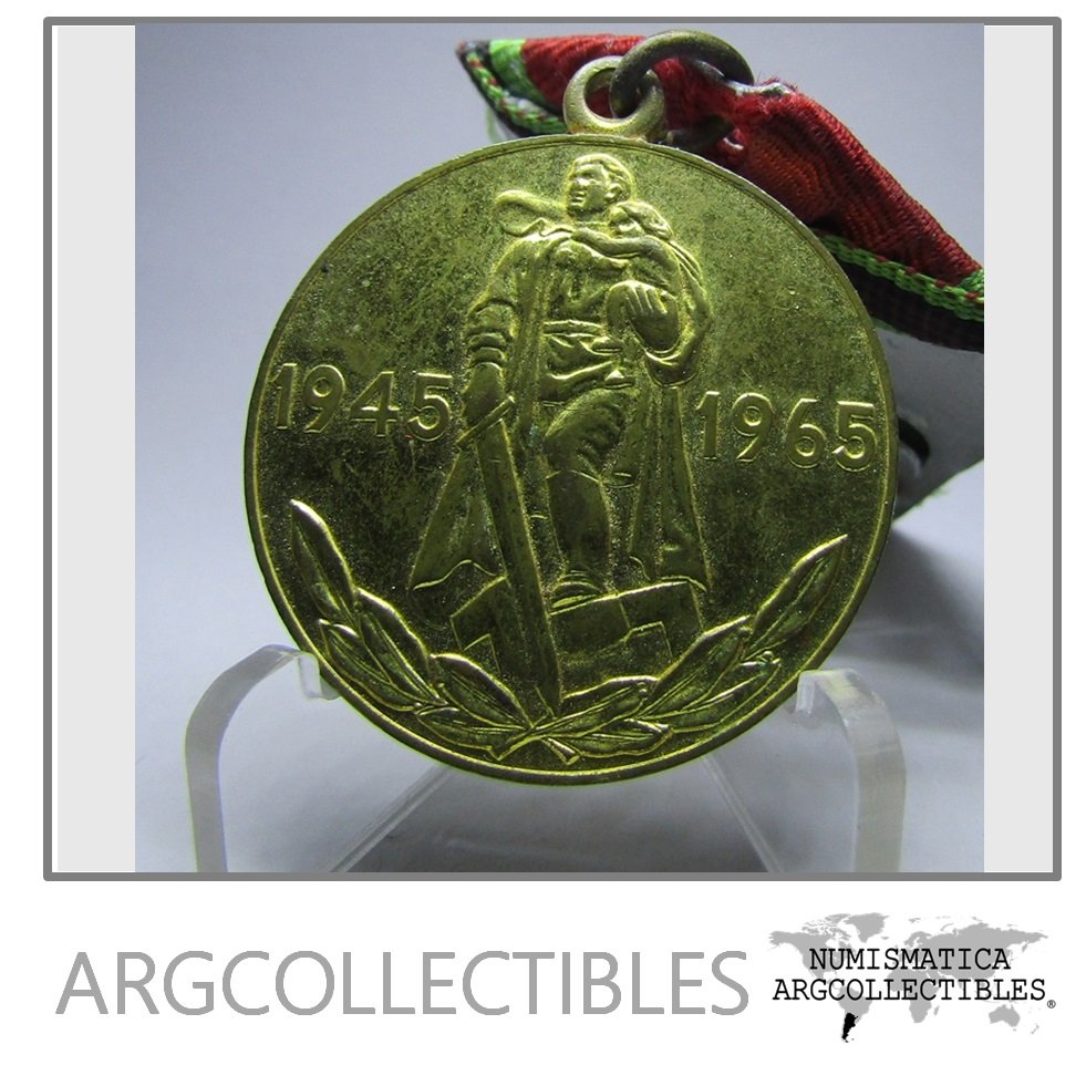 Rusia Medalla Condecoración 20 Aniversario Victoria WWII 1965 Segunda Guerra Mundial