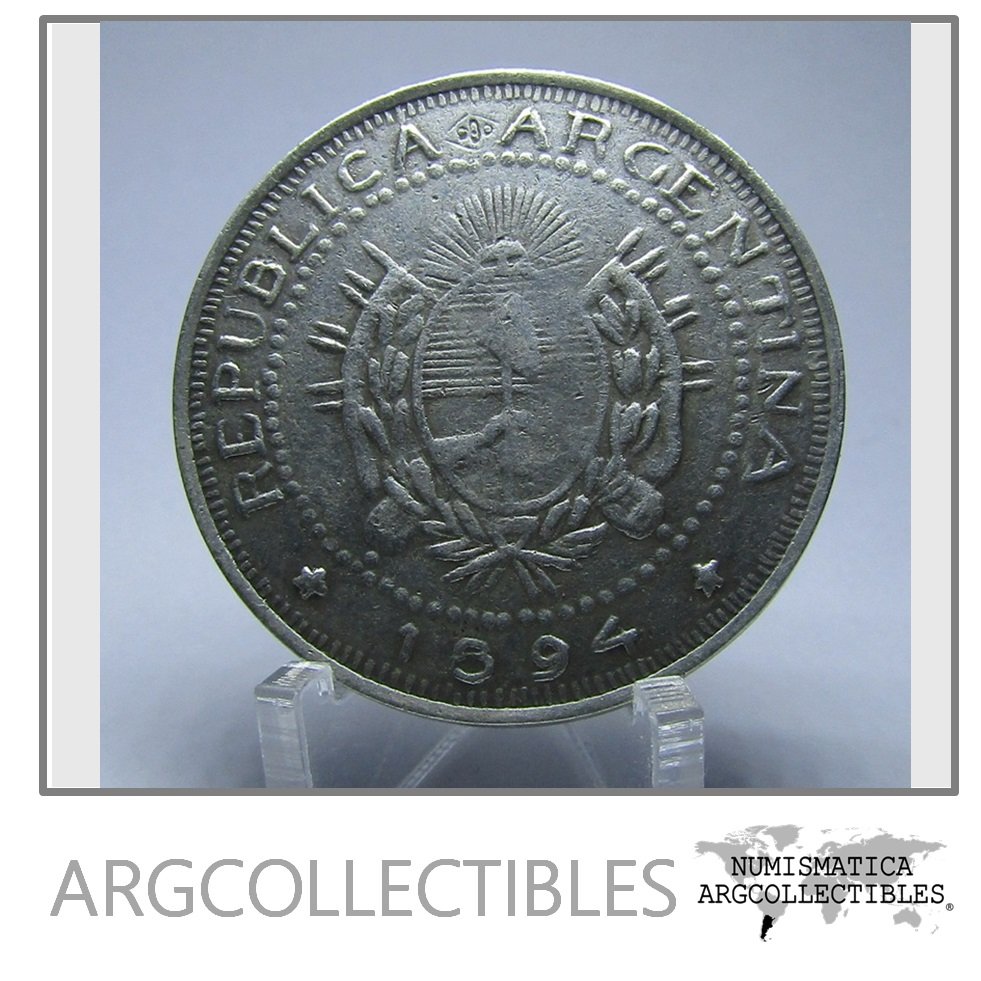 Argentina Moneda 2 Centavos 1894 Plata 900 CJ-3 VF+ (Medalla Monetaria)